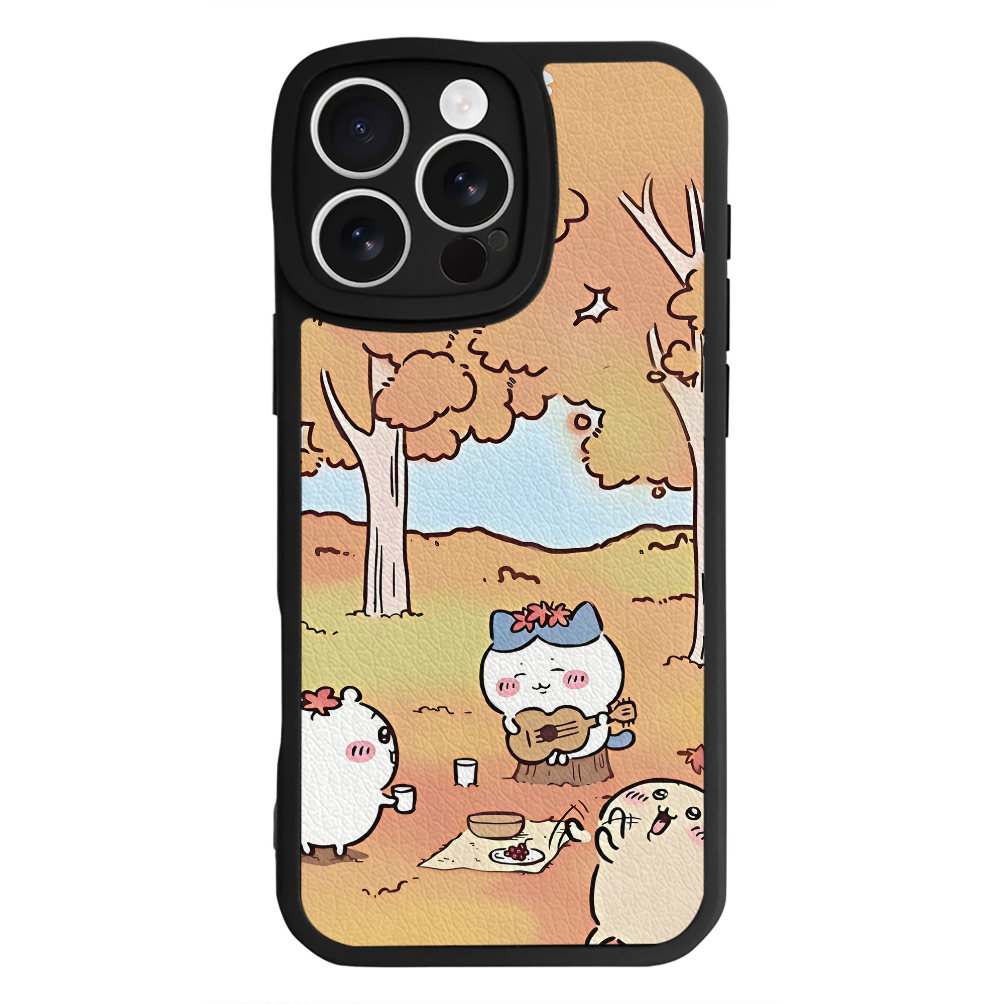 （画像用） ちいかわ Chii-kawa 【iPhone 16シリーズ対応】シリコンスマホケース（レザー調） 材質：シリコン